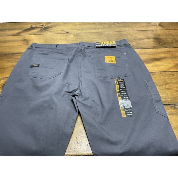 Ariat Rebar Work M4 DuraStretch Gray Made Tough Pant 10030250 Size 40x36 - Picture 8 of 15